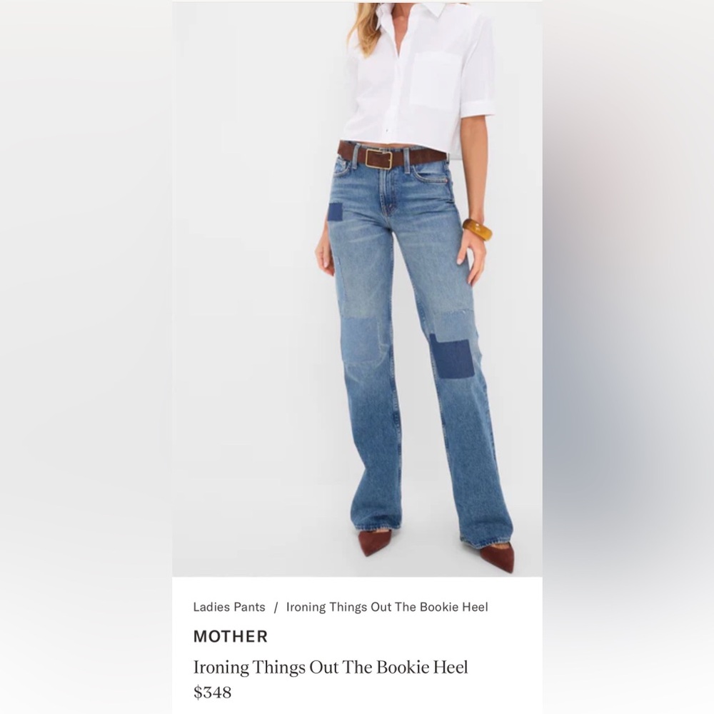 MOTHER The Bookie  Heel Jeans in Ironing Things Out⭐️RARE ⭐️28 Retail $348 - Picture 11 of 16